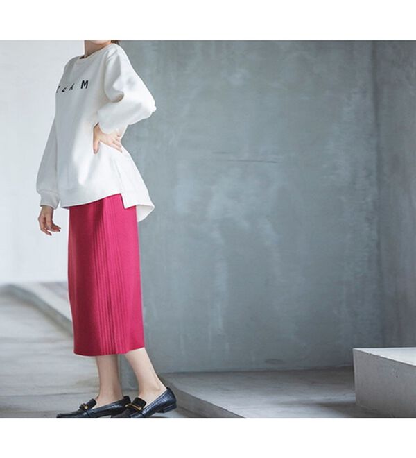 RANAN（ラナン）の「＜４つの機能付＞ニットタイトスカート（ロングスカート）」｜詳細画像