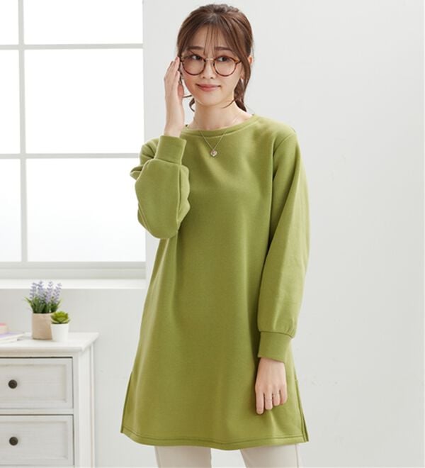 BELLUNA（ベルーナ）の「ふんわり素材軽ぽかチュニックワンピ―ス（チュニックワンピース）」｜詳細画像