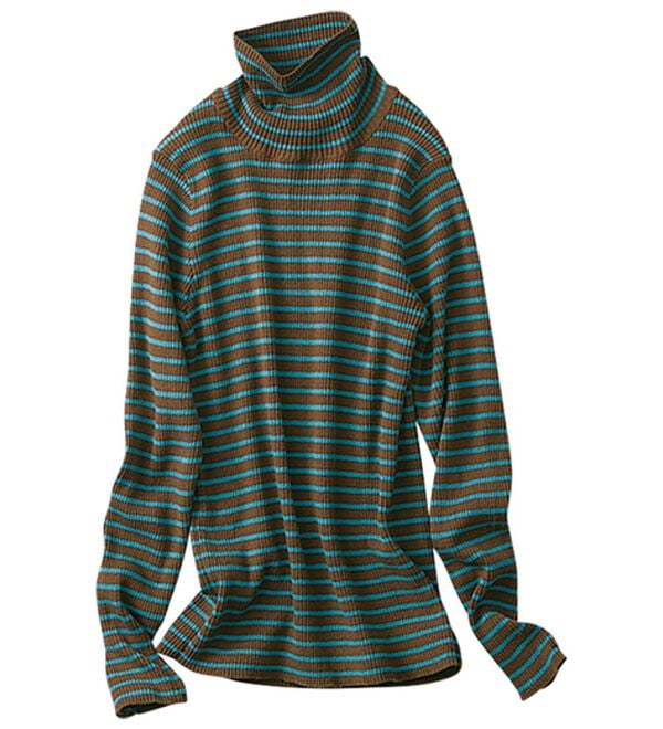 BELLUNA（ベルーナ）の「ハピネスコットン１００％&times;吸湿発熱リブタートルニット＜＆ｃｏｃｏｃｈｉ＞（ニット・セーター）」｜詳細画像