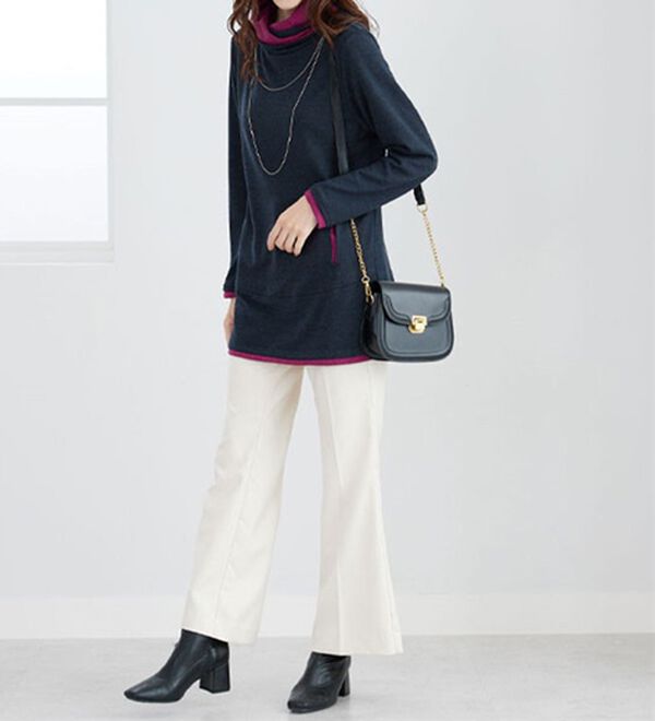 BELLUNA（ベルーナ）の「衿デザイン配色チュニック（チュニック）」｜詳細画像