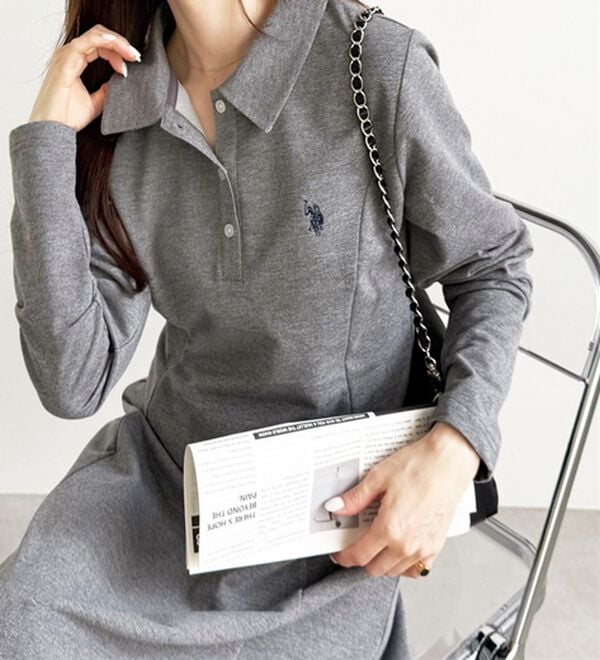 GeeRA（ジーラ）の「【U.S. POLO ASSN.】ポロ衿カットソーワンピース（その他ワンピース）」｜詳細画像