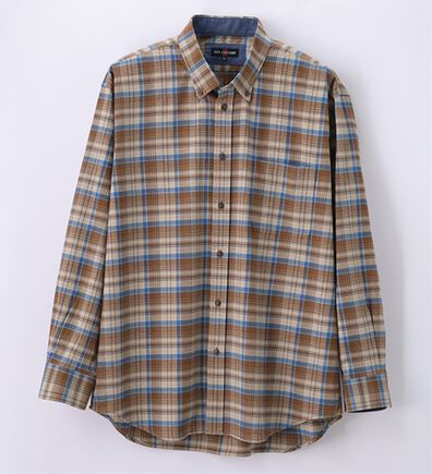 「着心地快適ストレッチネルシャツ（メンズシャツ）」