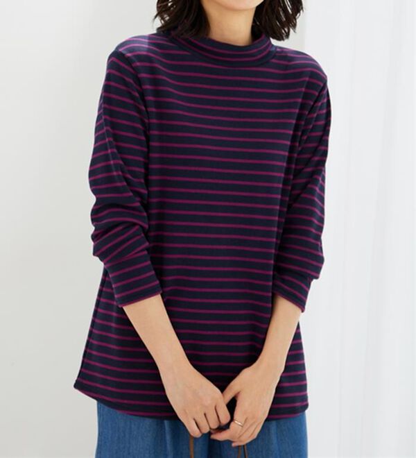 BELLUNA（ベルーナ）の「ふわふわ裏ファーハイネックプルオーバー（カットソー）」｜詳細画像