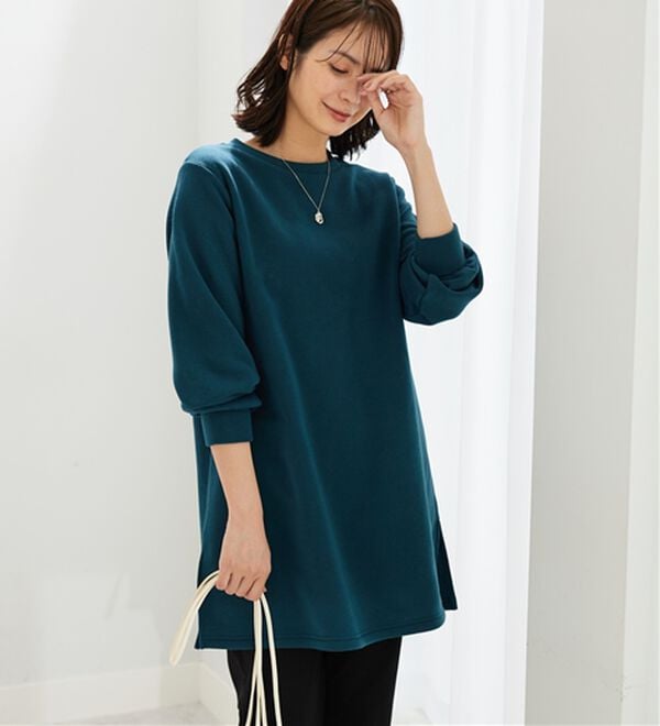 BELLUNA（ベルーナ）の「ふんわり素材軽ぽかチュニックワンピ―ス（チュニックワンピース）」｜詳細画像