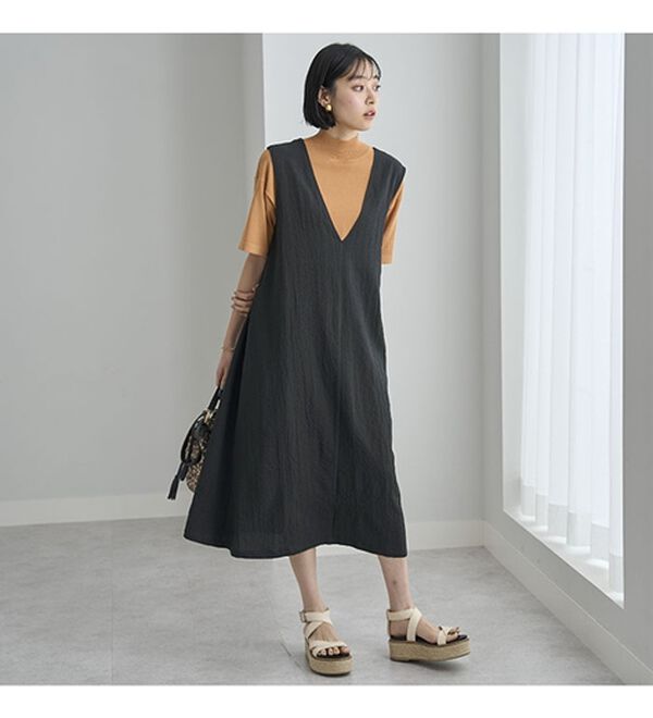 BELLUNA（ベルーナ）の「サラっと素材バックリボンワンピース（その他ワンピース）」｜詳細画像