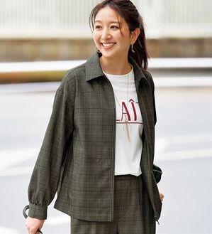 BELLUNA（ベルーナ）の「【Ｗｏｏｌｉｓｈ】ステンカラージャケット（その他ジャケット）」｜ブラウン系チェック