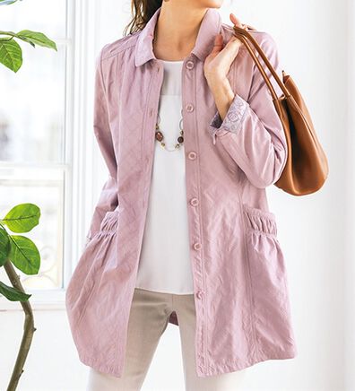 ルフラン（ルフラン）の「ベーシックで華やかな軽量コート（ハーフコート）」