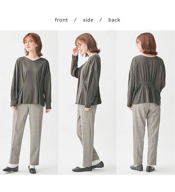 Viola e Viola（ヴィオラ エ ヴィオラ）の「タック使いドルマンパフ袖プルオーバー（カットソー）」｜詳細画像