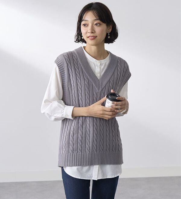 BELLUNA（ベルーナ）の「ニットベストアンサンブル（ベスト）」｜詳細画像