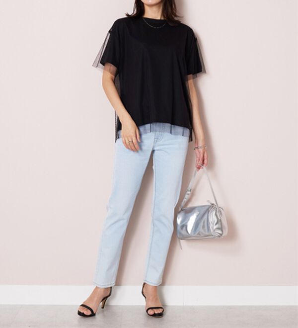 BELLUNA（ベルーナ）の「【Ｌａｇｒｉｌｕａ】総チュール重ねプルオーバー（カットソー）」｜詳細画像