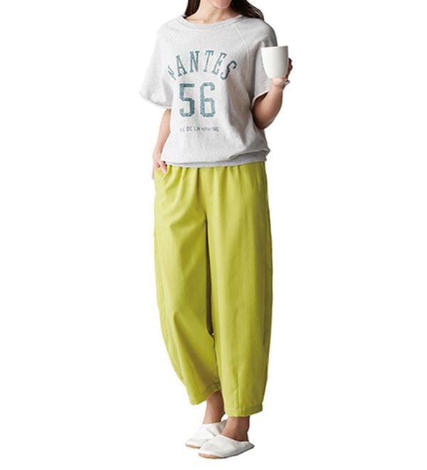 LAVIENNE（ラヴィエンヌ）の「綿混涼感コクーンパンツ（その他パンツ）」｜詳細画像