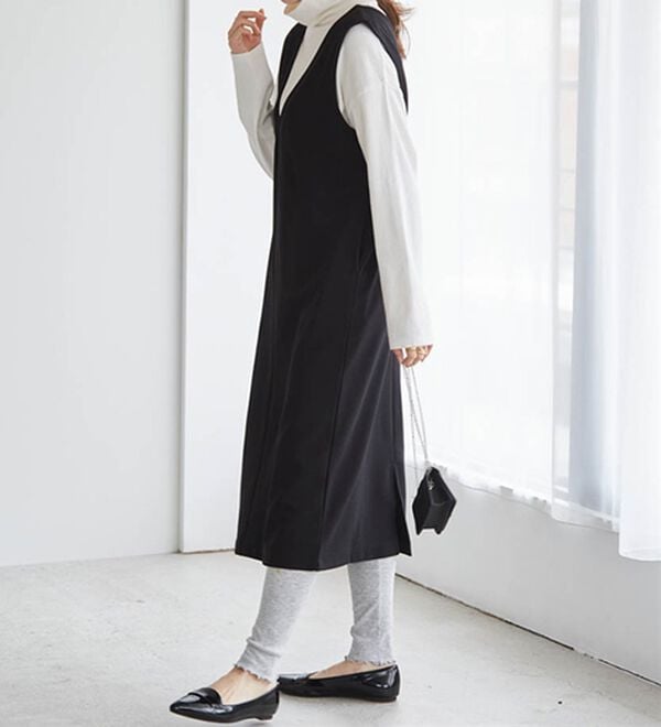 RANAN（ラナン）の「【選べる2丈】細見えが叶うジャンパースカート（ジャンパースカート）」｜詳細画像