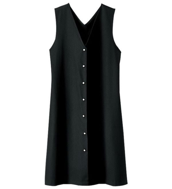 BELLUNA（ベルーナ）の「ウール調素材パールボタン使いジャンパードレス（ジャンパースカート）」｜詳細画像