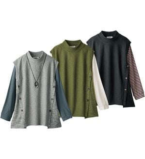 ルフラン（ルフラン）の「【６点セット】重ねて即着映え！ベスト＆トップス６点セット（アンサンブル）」｜詳細画像