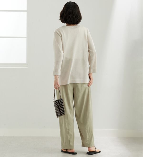BELLUNA（ベルーナ）の「ビンテージ調タックワイドパンツ（ワイドパンツ・ガウチョ）」｜詳細画像