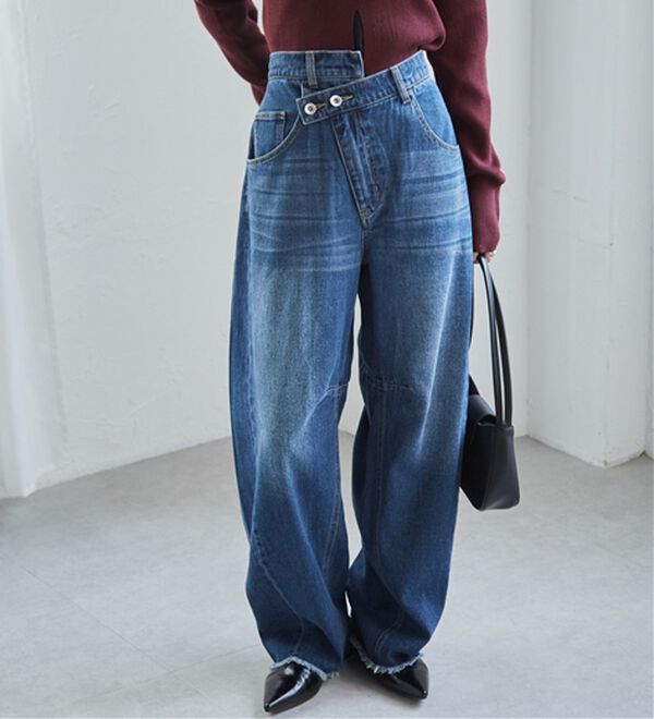 RANAN（ラナン）の「クロスウエストカーブデニム（フルレングスパンツ）」｜詳細画像