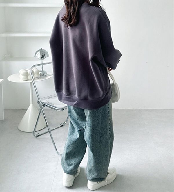 GeeRA（ジーラ）の「ラフィックヴィンテージ風裏起毛スウェット（カットソー）」｜詳細画像