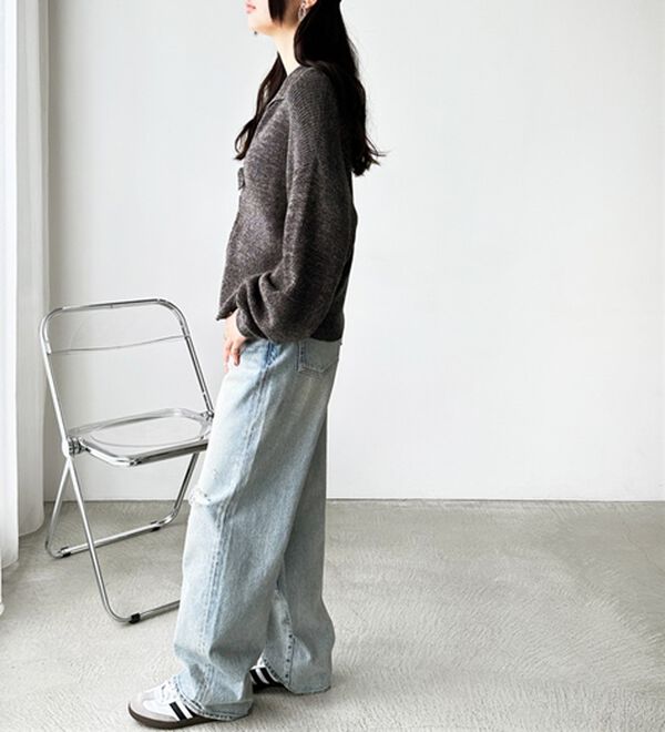 GeeRA（ジーラ）の「ダブルジップニットカーデ（ニットカーディガン）」｜詳細画像