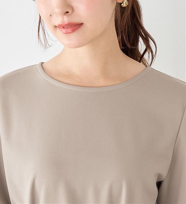 alotta（アロッタ）の「【4つの機能付】ひんやりフレア袖ベルト付ゆるワンピース（カットソーワンピース）」｜詳細画像