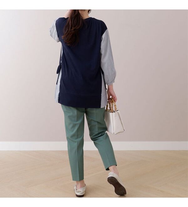 BELLUNA（ベルーナ）の「サイドリボン使い切替チュニック（チュニック）」｜詳細画像