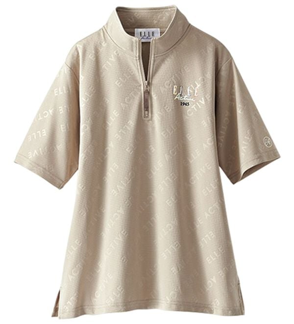 BELLUNA（ベルーナ）の「＜ＥＬＬＥ　Ａｃｔｉｖｅ＞総柄ハーフジッププルオーバー（カットソー）」｜詳細画像