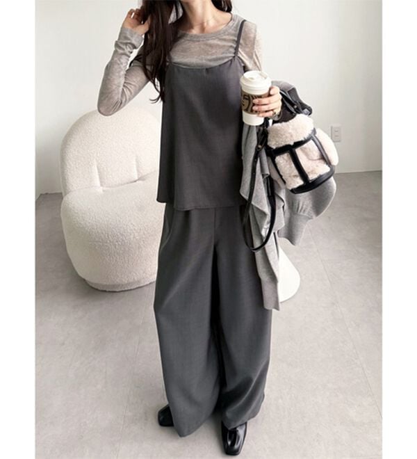 GeeRA（ジーラ）の「セットアップ風キャミソールサロペット（オールインワン）」｜詳細画像