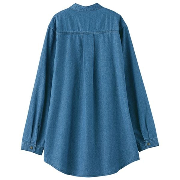 BELLUNA（ベルーナ）の「オーガニックコットンデニムタックブラウス（ブラウス）」｜詳細画像