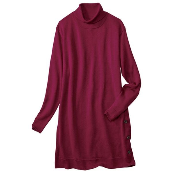 BELLUNA（ベルーナ）の「メリノウール１００％タートルネックチュニック（チュニック）」｜ワイン