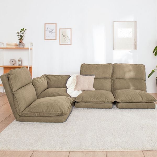 リクライニングフロアコーナーソファ＜ローソファ・ハイバック