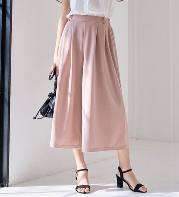 alotta（アロッタ）の「【４つの機能付】ひんやりドレープパンツ（ワイドパンツ・ガウチョ）」｜詳細画像