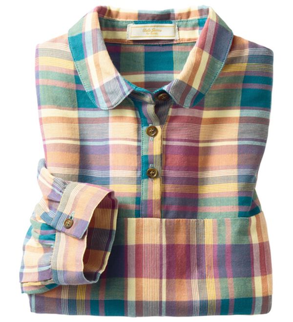 ルフラン（ルフラン）の「選べる＊さら涼ダブルガーゼシャツ（シャツ）」｜チェック