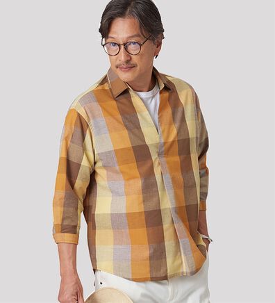 「＜コムルヴァン・オム＞リラックスリゾートシャツ（メンズシャツ）」