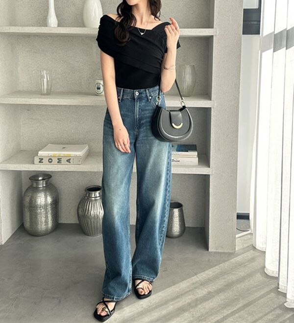 GeeRA（ジーラ）の「ドレープデザイン２ＷＡＹネックニット（ニット・セーター）」｜詳細画像