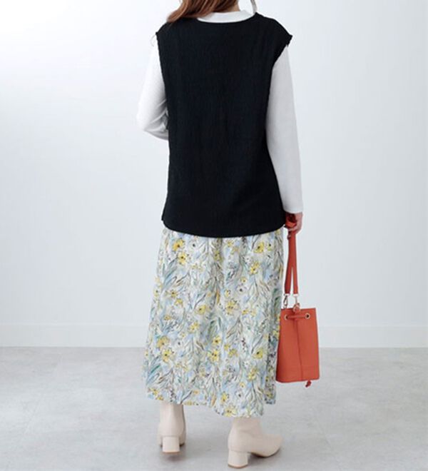 BELLUNA（ベルーナ）の「ジャカード素材ベストアンサンブル（アンサンブル）」｜詳細画像