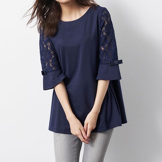 バックデザインレース切替チュニック - ベルーナ【公式】