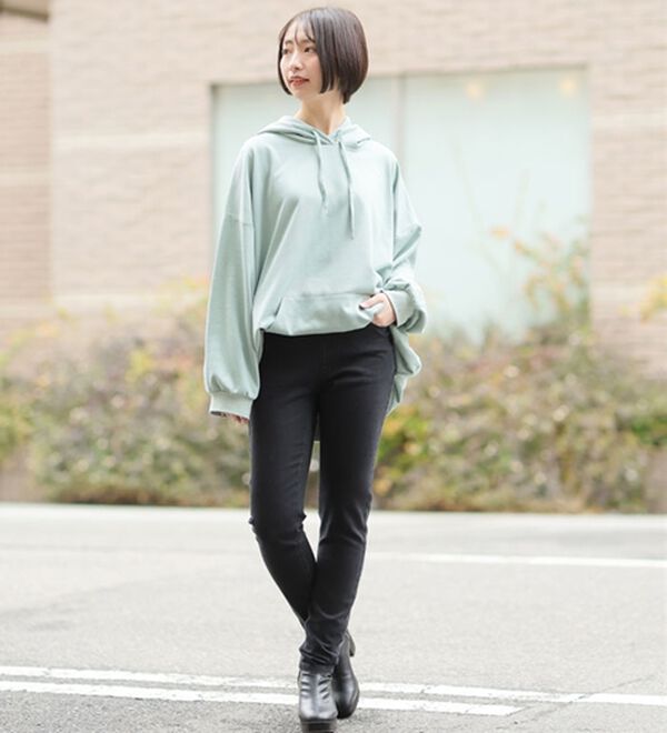 A HAPPY MARILYN（アハッピーマリリン）の「【Ｍ～８Ｌ】【選べる丈】魔法の美ライン ストレッチ スキニー デニムパンツ（スリム・スキニーパンツ）」｜詳細画像