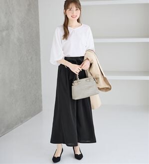 alotta（アロッタ）の「【２点セット】洗える！楽キレイセットアップ（ブラウススーツ）」｜オフホワイト系