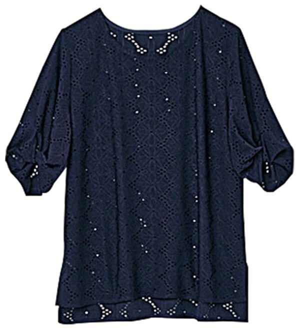 RANAN（ラナン）の「ジャカード素材ボリューム袖プルオーバー（カットソー）」｜詳細画像