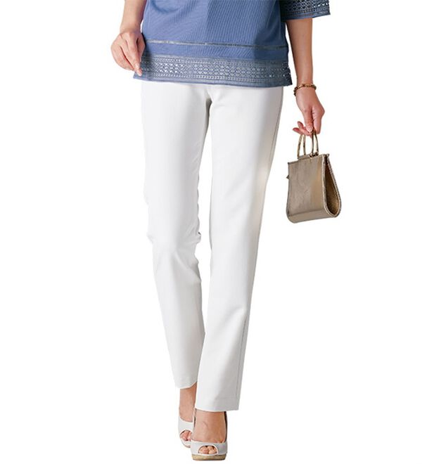 BELLUNA（ベルーナ）の「透けにくい！防汚はっ水ストレートパンツ（フルレングスパンツ）」｜詳細画像