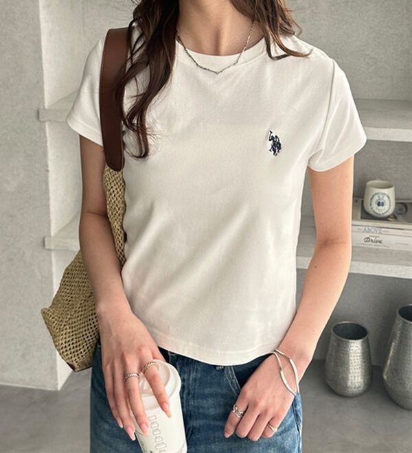 GeeRA（ジーラ）の「【ＵＳ．ＰＯＬＯ．ＡＳＳＮ】汗染み防止ミニＴシャツ（Tシャツ）」｜詳細画像