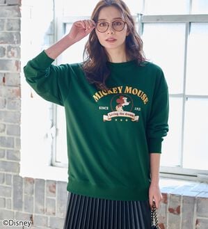 BELLUNA（ベルーナ）の「＜Ｄｉｓｎｅｙ＞【ミッキー】プリントポンチ素材ビッグシルエットトレーナー（トレーナー・スウェット）」｜詳細画像
