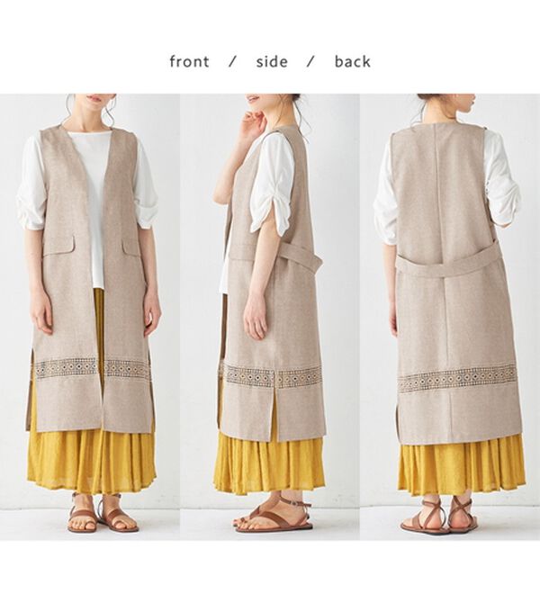 Viola e Viola（ヴィオラ エ ヴィオラ）の「レース使いロングジレ（ジレ）」｜詳細画像