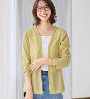 Viola e Viola（ヴィオラ エ ヴィオラ）の「ＶネックベーシックＵＶカーディガン（ニットカーディガン）」｜詳細画像