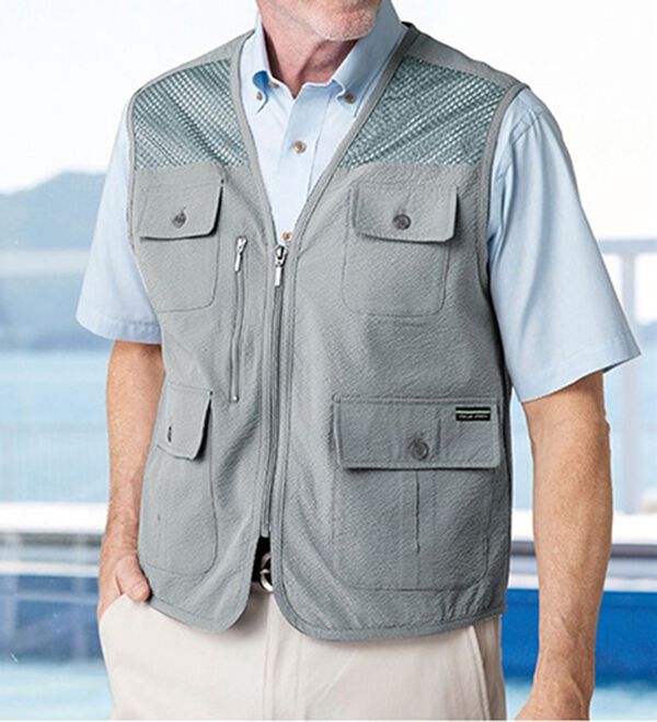 「涼感サッカー多機能ポケットベスト（メンズジャケット）」｜詳細画像