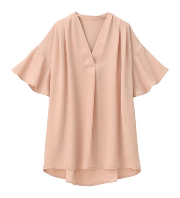 GeeRA（ジーラ）の「サラサラ涼しい！着やせも叶うフレアー袖ブラウス（ブラウス）」｜詳細画像