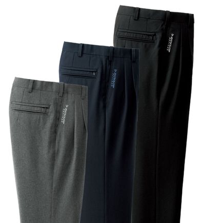 「【３本組】＜ダンロップ・リファインド＞吸汗速乾楽らく定番スラックス（メンズフルレングスパンツ）」