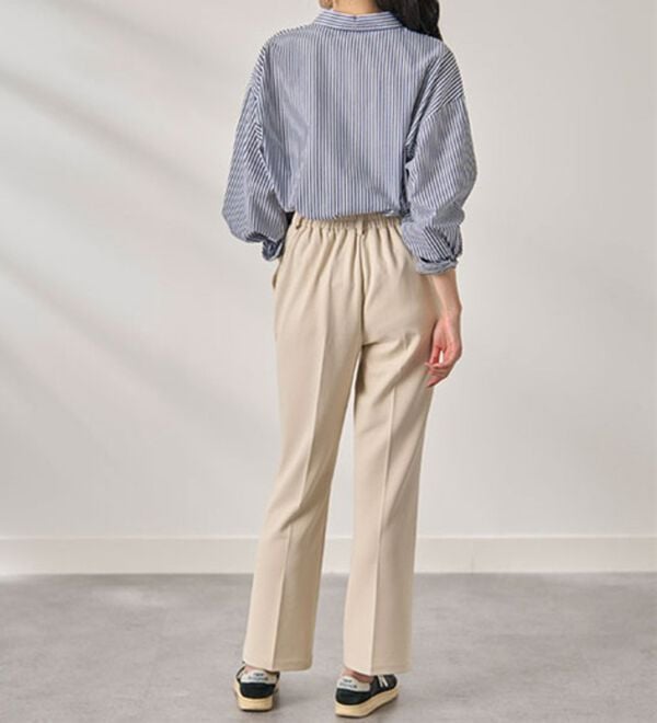 BELLUNA（ベルーナ）の「ジョーゼット素材フレアーパンツ（フルレングスパンツ）」｜詳細画像
