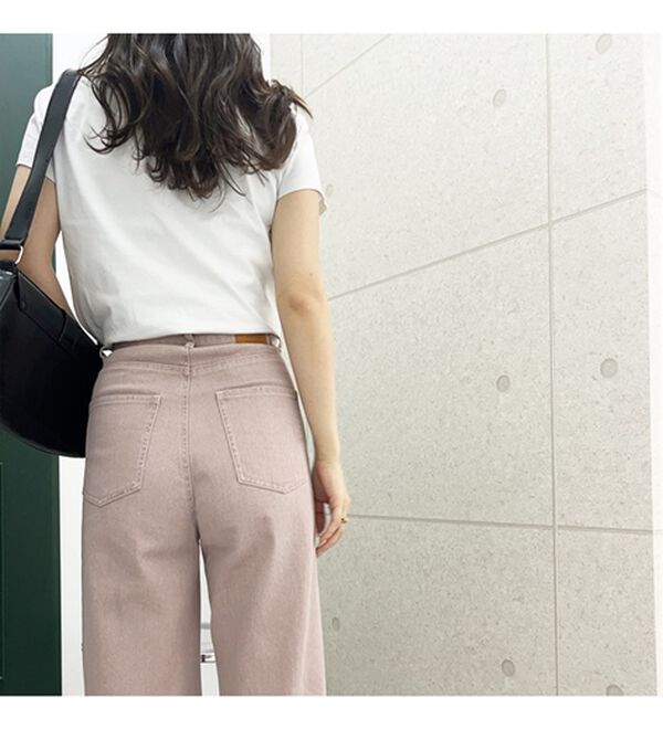 GeeRA（ジーラ）の「オリジナルパッチハイウエストデニム（ワイドパンツ・ガウチョ）」｜詳細画像