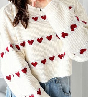 【未使用】HOLIDAY ニット ハート ハートポイントラウンドネックニット | ファッション通販サイト NUGU