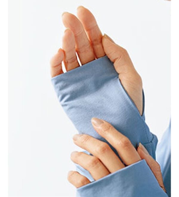 BELLUNA（ベルーナ）の「紫外線を快適にブロック！ギャザー切替ラッシュガードジャケット（パーカー）」｜詳細画像